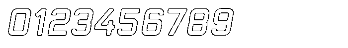 Sandport Regular Outline Italic Font OTHER CHARS