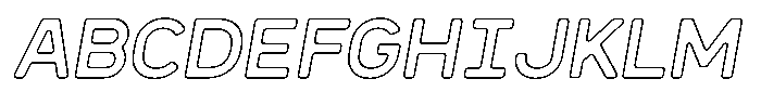 Sandport Regular Outline Italic Font UPPERCASE