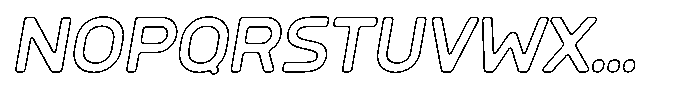 Sandport Regular Outline Italic Font UPPERCASE
