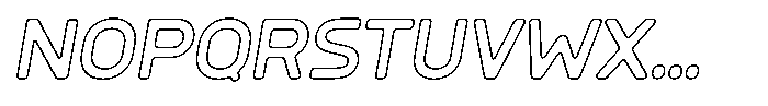 Sandport Regular Outline Italic Font LOWERCASE