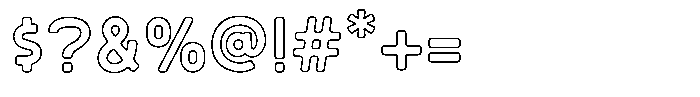Sandport Regular Outline Font OTHER CHARS