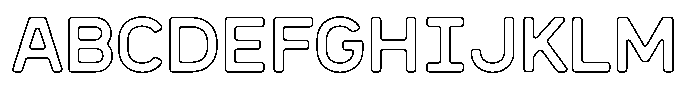 Sandport Regular Outline Font UPPERCASE