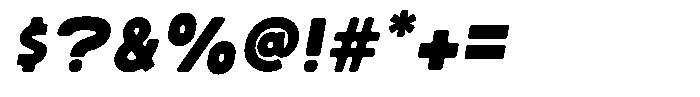 Sandport Ultra Bold Italic Font OTHER CHARS