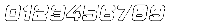 Sandport Ultra Bold Outline Italic Font OTHER CHARS