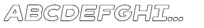 Sandport Ultra Bold Outline Italic Font UPPERCASE