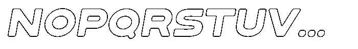 Sandport Ultra Bold Outline Italic Font UPPERCASE
