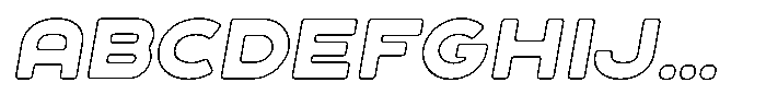 Sandport Ultra Bold Outline Italic FONT