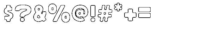 Sandport Ultra Bold Outline Font OTHER CHARS