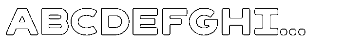 Sandport Ultra Bold Outline Font UPPERCASE