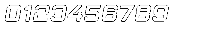 Sandport Ultra Medium Outline Italic Font OTHER CHARS