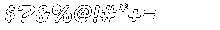 Sandport Ultra Medium Outline Italic Font OTHER CHARS