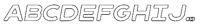 Sandport Ultra Medium Outline Italic Font UPPERCASE