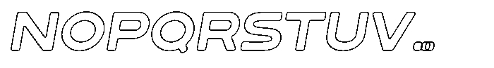 Sandport Ultra Medium Outline Italic Font UPPERCASE
