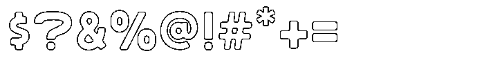 Sandport Ultra Medium Outline Font OTHER CHARS
