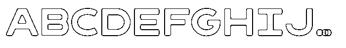 Sandport Ultra Medium Outline Font UPPERCASE