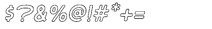 Sandport Ultra Outline Italic Font OTHER CHARS
