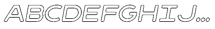 Sandport Ultra Outline Italic Font UPPERCASE