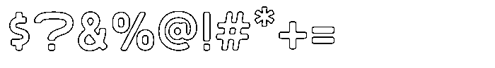 Sandport Ultra Outline Font OTHER CHARS