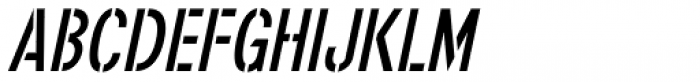 Sandwell Stencil JNL Oblique Font UPPERCASE
