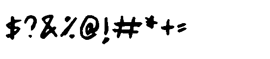Saned Handwriting Font OTHER CHARS