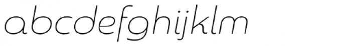 Sangli Extended Thin Italic Font LOWERCASE