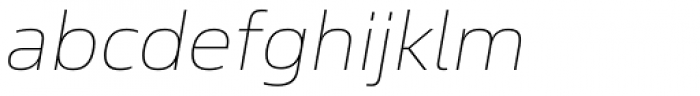Sans Beam Body Thin Italic Font LOWERCASE