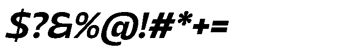 Sansceina Bold Oblique Font OTHER CHARS