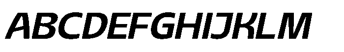 Sansceina Bold Oblique Font UPPERCASE