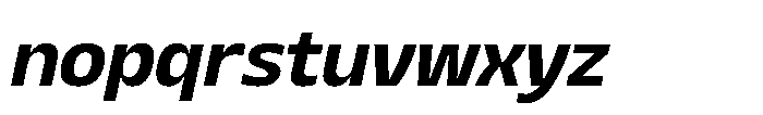 Sansceina Bold Oblique Font LOWERCASE