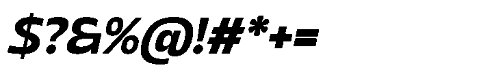 Sansceina Extra Bold Oblique Font OTHER CHARS