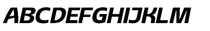 Sansceina Extra Bold Oblique Font UPPERCASE