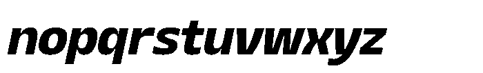 Sansceina Extra Bold Oblique Font LOWERCASE