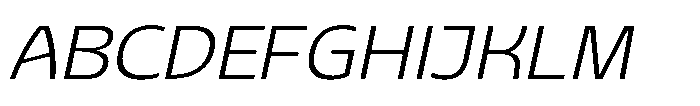 Sansceina Extra Light Oblique Font UPPERCASE