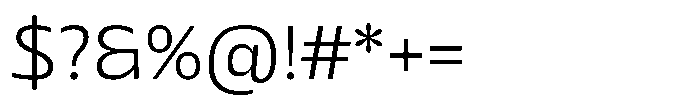Sansceina Extra Light Font OTHER CHARS