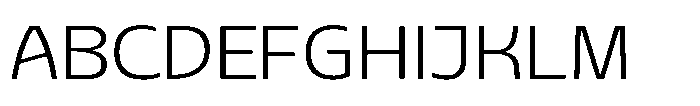 Sansceina Extra Light Font UPPERCASE
