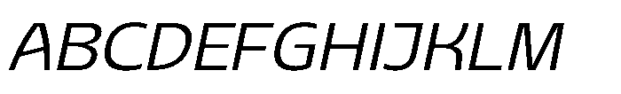 Sansceina Light Oblique Font UPPERCASE