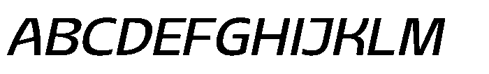 Sansceina Medium Oblique Font UPPERCASE