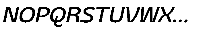 Sansceina Medium Oblique Font UPPERCASE