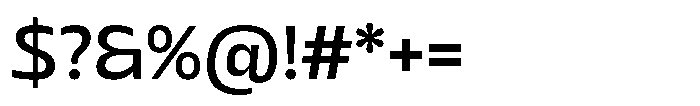 Sansceina Medium Font OTHER CHARS