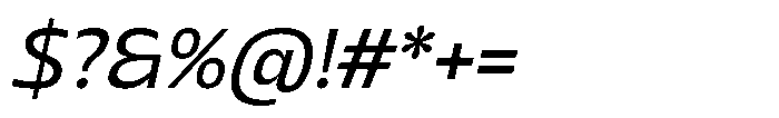 Sansceina Regular Oblique Font OTHER CHARS