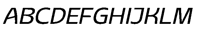 Sansceina Regular Oblique Font UPPERCASE