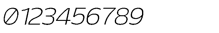 Sansceina Thin Oblique Font OTHER CHARS