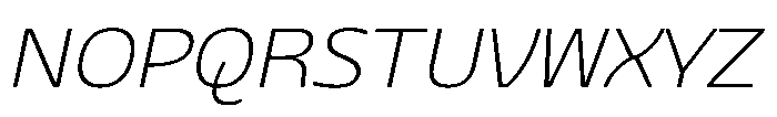 Sansceina Thin Oblique Font UPPERCASE