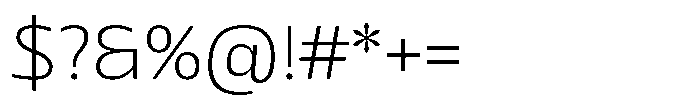 Sansceina Thin Font OTHER CHARS