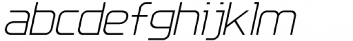 Sansduski Extra Light Oblique Font LOWERCASE
