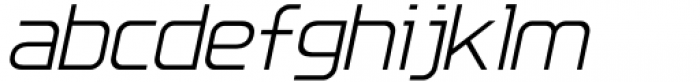 Sansduski Light Oblique Font LOWERCASE