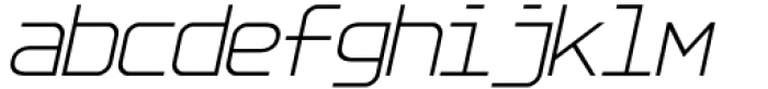 Sansduski Mono Extra Light Oblique Font LOWERCASE