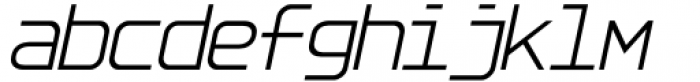 Sansduski Mono Light Oblique Font LOWERCASE