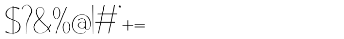 Sanstar Thin Font OTHER CHARS