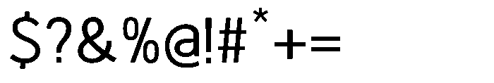 Sanstionale Regular Font OTHER CHARS